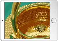 金瓶内部の撮影